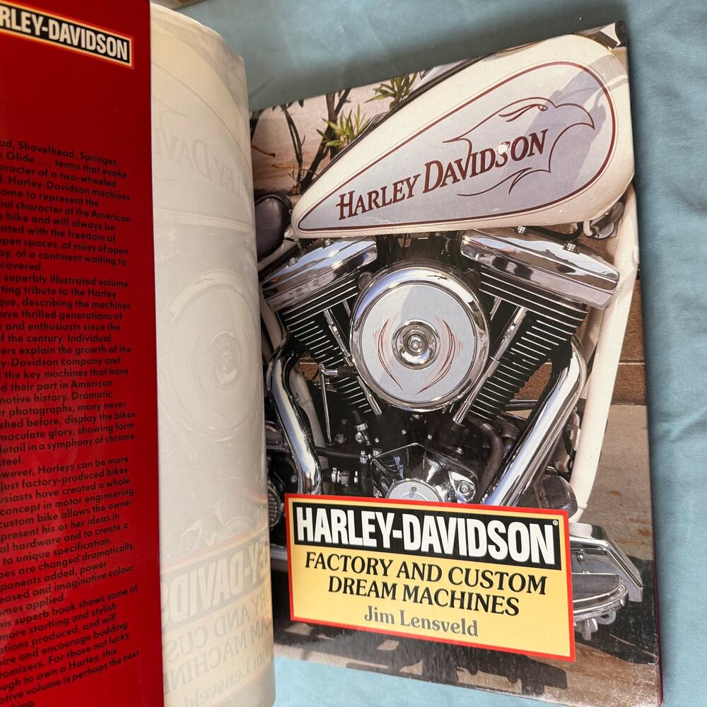 Harley-Davidson Factory & Custom Dream Machines Jim Lensveld 1993 HC Photo Book - Picture 2 of 9